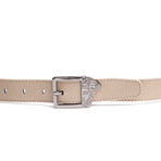 Versace Collection Cutout Leather Belt // Tan (32)