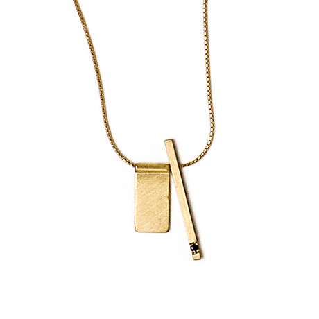Odd Pair Necklace // Gold and Black