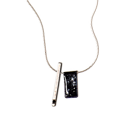 Odd Pair Necklace // Silver and Black