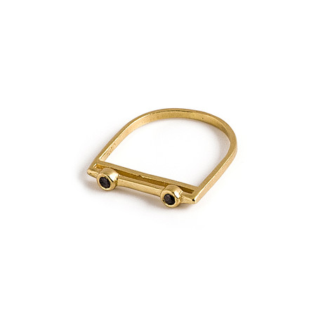 Duo Ring // Gold and Black (US size 6)