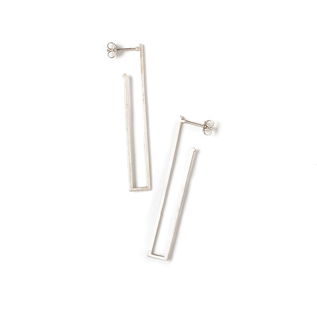 Oblong Earrings (Silver)