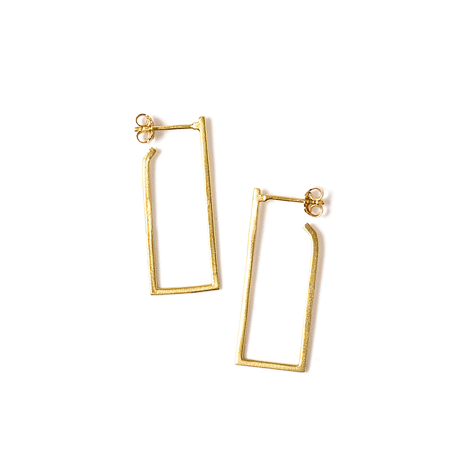 Rectangle Earrings (Silver) - The Forma - Touch of Modern