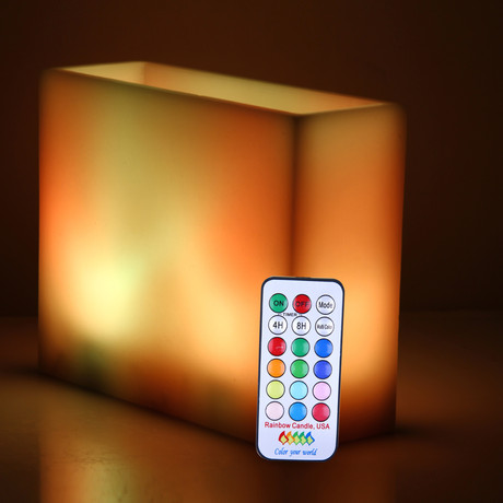 4-Pack Rectangular Flameless Candle with Remote // Vanilla