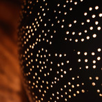 Round Metal Lamp // Perforated