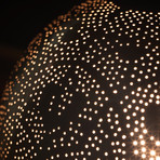 Round Metal Lamp // Perforated