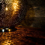 Round Metal Lamp // Perforated