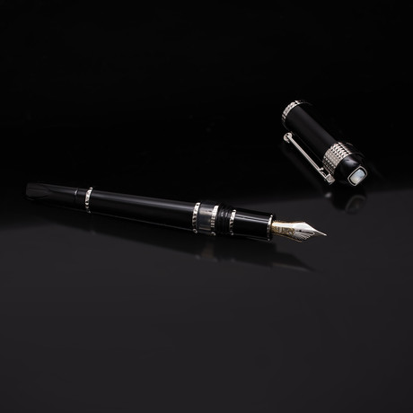 Tibaldi Divina Black + Platinum Fountain Pen