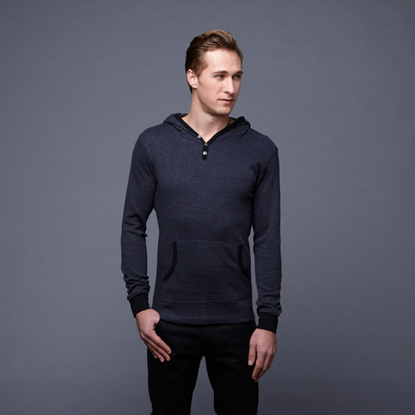 Milled Yarn Henley // Navy (S)