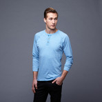 Super Soft Henley // Blue (M)