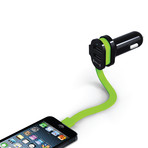 Stage-Trio Car Charger with Built-in Lightning Cable