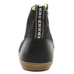 High Top Vintage Leather Sneaker // Black (US: 12)