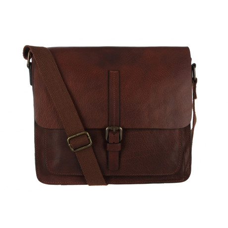 Froome Vintage Leather Tablet Satchel // Treacle