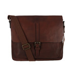 Froome Vintage Leather Tablet Satchel // Treacle