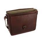 Froome Vintage Leather Tablet Satchel // Treacle