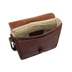 Froome Vintage Leather Tablet Satchel // Treacle