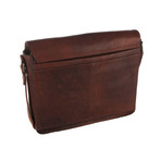 Froome Vintage Leather Tablet Satchel // Treacle