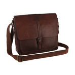 Froome Vintage Leather Tablet Satchel // Treacle