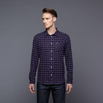 The Fen Check Button Up // Granata (XL)