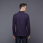 The Fen Check Button Up // Granata (XL)