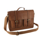 Woodbridge Vintage Leather Laptop Satchel // Butterscotch