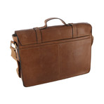 Woodbridge Vintage Leather Laptop Satchel // Butterscotch