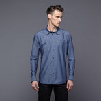 The Archibal Chambray Button Up // Navy (L)