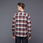 The Ainswort Plaid Flannel Button Up // Rich Clay (2XL)