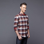 The Ainswort Plaid Flannel Button Up // Rich Clay (2XL)