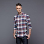 The Ainswort Plaid Flannel Button Up // Midnight (XL)