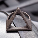 Triangle Ring // Black Steel (Size 4)