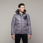 Psyberia // Pinnacle Down Winter Jacket // Charcoal  (S)