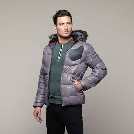 Psyberia // Pinnacle Down Winter Jacket // Charcoal  (S)