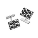 Sterling Silver Chain Link Design Cufflinks