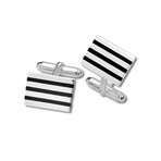 Sterling Silver + Onyx Cufflinks