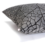 Vein Pillow Cover // Grey (24''L x 12''H)
