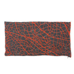 Vein Pillow Cover // Grey Orange (24''L x 12''H)