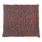 Vein Pillow Cover // Grey Orange (24''L x 12''H)