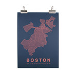 Boston (White on Navy)