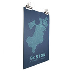 Boston (White on Navy)