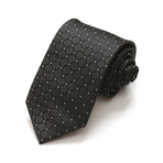 Modern Argyle Silk Tie // Black