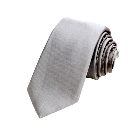 Classic Satin Silk Tie // Charcoal