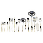 Straight Gold Flatware Set // 72 Piece