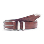 Teju Lizard Printed Leather Belt // Tan (34" Waist)