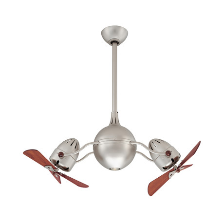 Acqua // Ceiling Fan + Light Kit // Brushed Nickel Base (Brushed Nickel Blades)