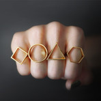 Triangle Ring // Gold Steel (Size 4)