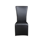 Set of Two Dining Side Chairs (Black)