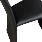 Set of Two Dining Side Chairs (Black)