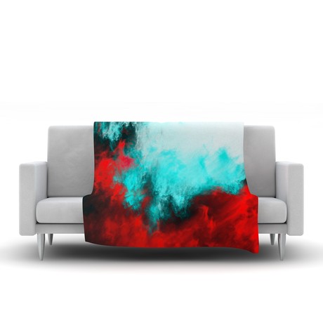Painted Clouds III Fleece Blanket (60"L x 50"W)