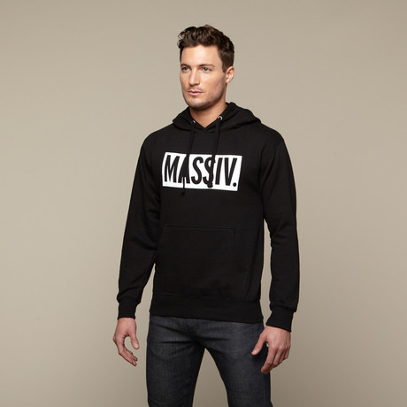 MASSIV. Box Logo Hoodie // Black (S)