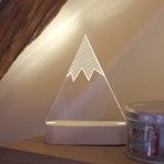 Snowy Mountain Lamp (White)